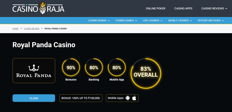 Royal Panda - Best Online Casino in India