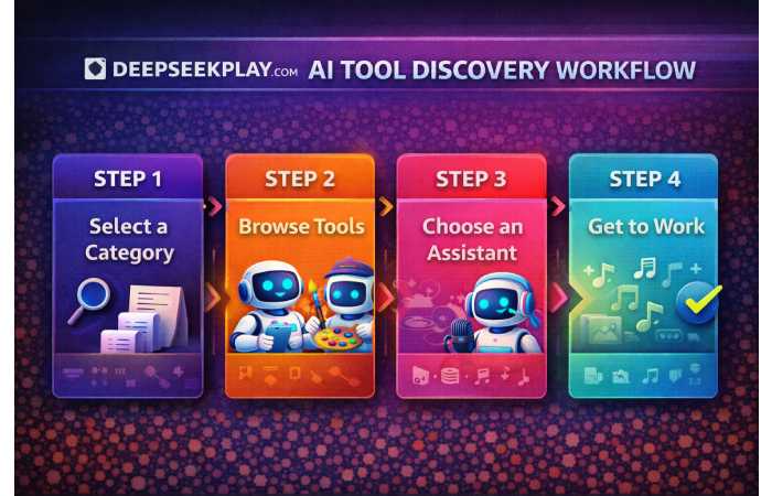 deepseekplay com workflow discovering AI tools step by step